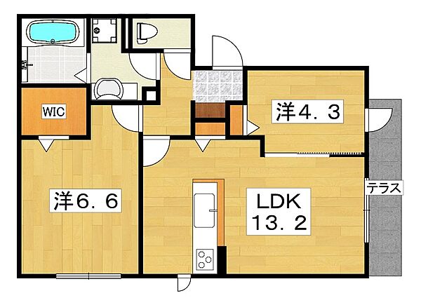 Padre ｜大阪府枚方市出口３丁目(賃貸アパート2LDK・1階・56.71㎡)の写真 その2