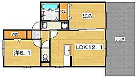 メゾンド・ル・レ  ｜ 大阪府枚方市田口３丁目（賃貸アパート2LDK・2階・54.72㎡） その2