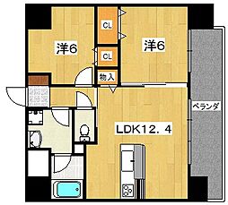 ベロフィオーレ宮之阪 2LDKの間取図画像