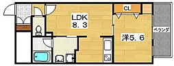 コンソラーレ 1LDKの間取図画像