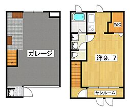 スピネル 1Kの間取図画像