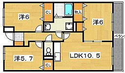 カーサ・フィレンツェ 3LDKの間取図画像
