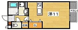 グレードシャトー 1Kの間取図画像