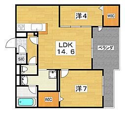 Reve 2LDKの間取図画像