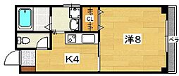 高橋ビル 1Kの間取図画像