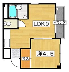 チェリー広野 1LDKの間取図画像