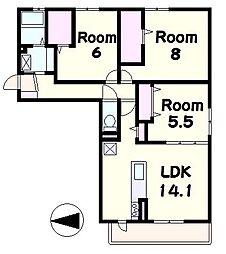 ボヌール 3LDKの間取図画像