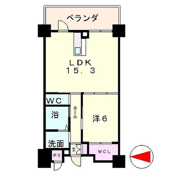 滋賀県栗東市綣１丁目(賃貸マンション1LDK・5階・51.28㎡)の写真 その2