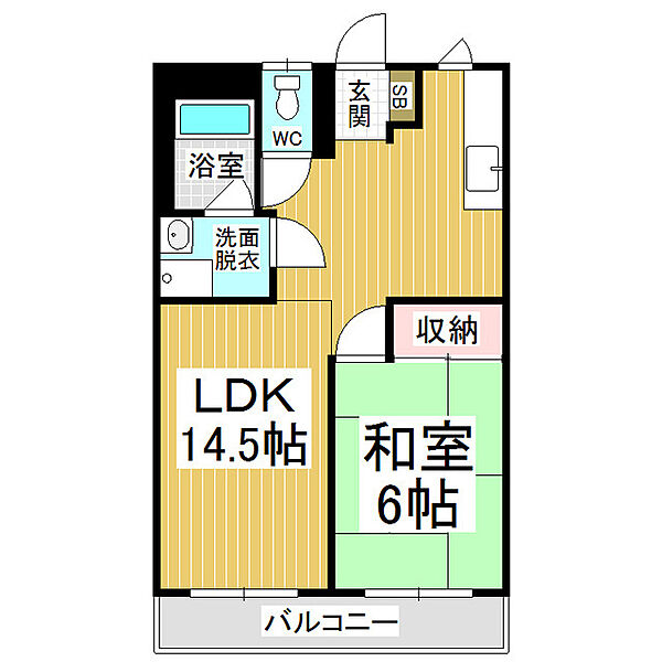 メゾンサンシティ 405｜長野県塩尻市大字広丘堅石(賃貸マンション1LDK・4階・39.63㎡)の写真 その2