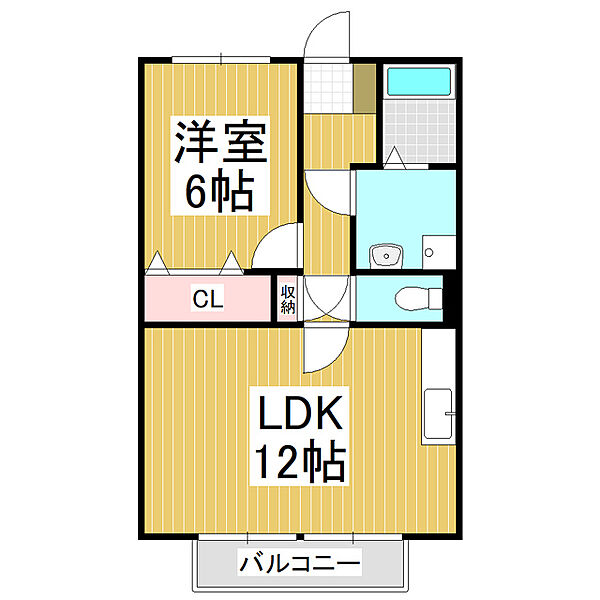 サープラスちくまの ｜長野県塩尻市大字広丘吉田(賃貸アパート1LDK・1階・44.72㎡)の写真 その2