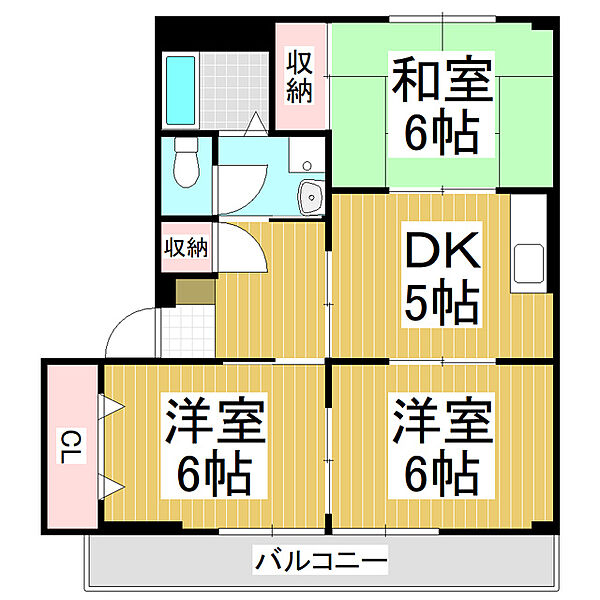 Surplus西尾 ｜長野県塩尻市大字広丘野村(賃貸アパート3DK・2階・56.12㎡)の写真 その2