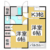 コーポ山下  ｜ 長野県塩尻市大字大門（賃貸アパート2K・2階・38.00㎡） その2