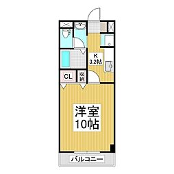サン・ラザール 1Kの間取図画像