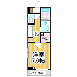 ル・リアン 1Kの間取図画像