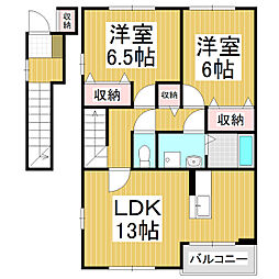 ボム・コリーヌ4 2LDKの間取図画像