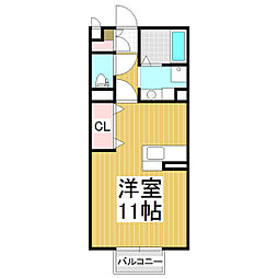 幸一歩1024A ワンルームの間取図画像