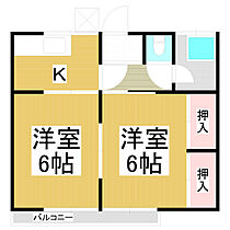 和泉コーポ 2-B ｜ 長野県松本市大字中山（賃貸アパート2K・2階・34.02㎡） その2