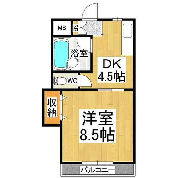 アビタシオン・ハラ ｜長野県松本市大字惣社(賃貸マンション1DK・1階・29.00㎡)の写真 その2