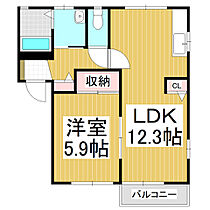 アイディアス栄明A  ｜ 長野県松本市征矢野1丁目（賃貸アパート1LDK・1階・43.54㎡） その2