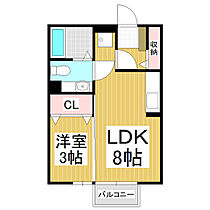 ノワ・ルーナ渚B棟  ｜ 長野県松本市渚1丁目（賃貸アパート1LDK・2階・29.44㎡） その2