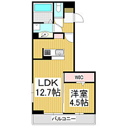 THREE 1LDKの間取図画像