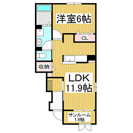 リブブライトパークA_間取り_0