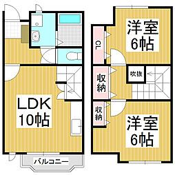 カールド・ファミリア 2LDKの間取図画像