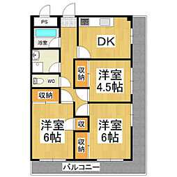小平ビル 3DKの間取図画像