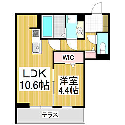 GRAND D-ROOM大手 1LDKの間取図画像