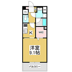コンフォーティア広丘野村 1Kの間取図画像