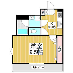 マンションスミオ 1Kの間取図画像