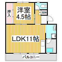 ビレッジハウス駒ヶ根2号棟  ｜ 長野県駒ヶ根市赤穂（賃貸マンション1LDK・5階・39.83㎡） その2