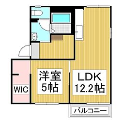 フレグランス伊沢B 1LDKの間取図画像