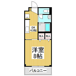 シャンテコスモス 1DKの間取図画像