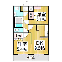 プリムローズ 2DKの間取図画像