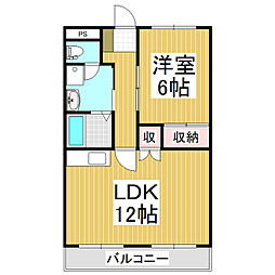 ソフィアケートKAITO 1LDKの間取図画像