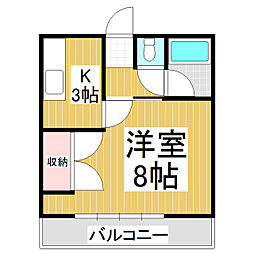 メゾンアオキ 1Kの間取図画像