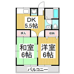 DAY4 2DKの間取図画像