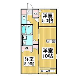 Ayla 2LDKの間取図画像