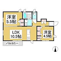 シャーメゾン金井  ｜ 長野県中野市大字金井（賃貸アパート2LDK・1階・54.00㎡） その2