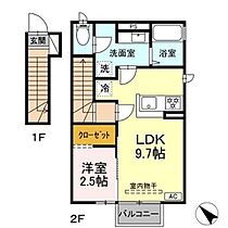 トリシア小山W  ｜ 長野県須坂市大字塩川塩川町（賃貸アパート1LDK・2階・37.38㎡） その2