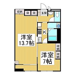 レオパレスセントラルパーク 1LDKの間取図画像