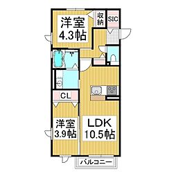 間取図画像 2LDK