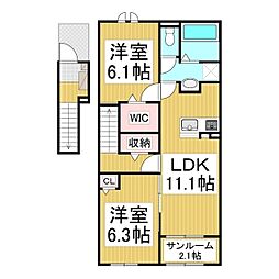 Casa Familia 2LDKの間取図画像