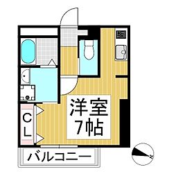 COREOFFICE ワンルームの間取図画像