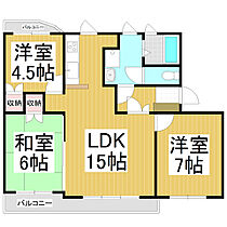 カサフィーナＡ II  ｜ 長野県長野市大字栗田（賃貸マンション3LDK・2階・76.44㎡） その2