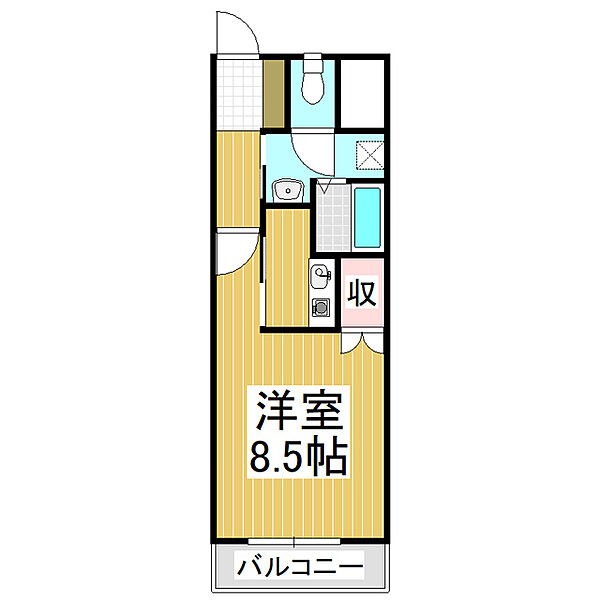 ルート南向　A棟 ｜長野県長野市大字高田(賃貸マンション1K・1階・31.00㎡)の写真 その2