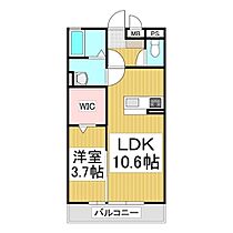 イナダ　バイシュライン  ｜ 長野県長野市稲田3丁目（賃貸アパート1LDK・3階・37.09㎡） その2