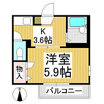 フレグランス美和  ｜ 長野県長野市三輪8丁目（賃貸アパート1K・2階・21.66㎡） その2