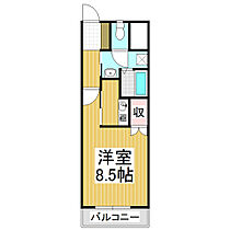 ルート南向　A棟  ｜ 長野県長野市大字高田（賃貸マンション1K・5階・31.00㎡） その2